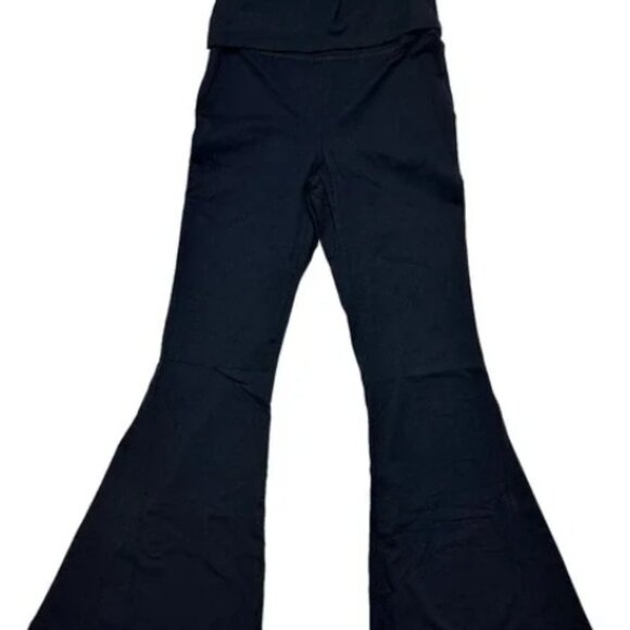 Offline by Aerie Women's OG Super Flare Foldover Hi-rise Pants Black Size Large - Picture 1 of 5